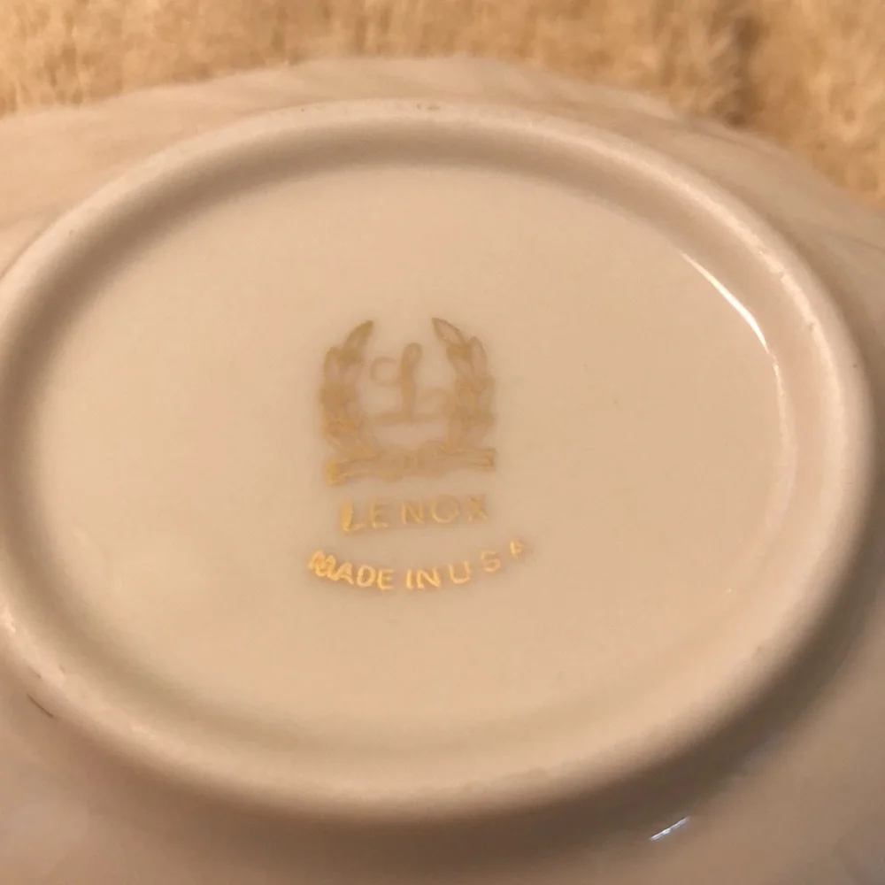 Lenox Dove Candy Dish 24kt gold trim gift hand decorated Vintage 1980s